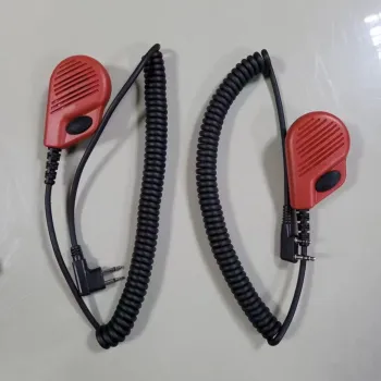 KSUN Two Way Radio Walkie Talkie 2 Pin PTT Speaker Microphone for Baofeng, Retevis, Kenwood, TYT