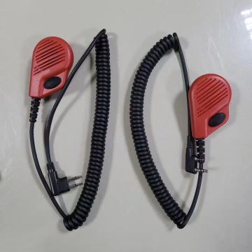 KSUN Two Way Radio Walkie Talkie 2 Pin PTT Speaker Microphone for Baofeng, Retevis, Kenwood, TYT
