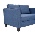 Estilo italiano OEM 2 lugares azul Tufted tecido sofá estofado conjunto mobiliário moderno sofá