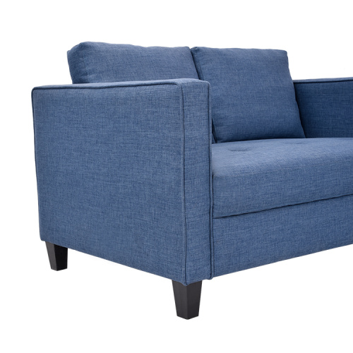 Estilo italiano OEM 2 plazas Azul Tufted Tabrides Sofá tapizado Conjunto Muebles Moderno sofá