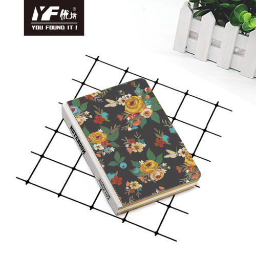 Caderno de capa dura de estilo de borboleta personalizado com diário de papel de coluna vertebral de pano
