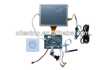 VGA +AV LCD controller board support AT080TN52 with touch panel