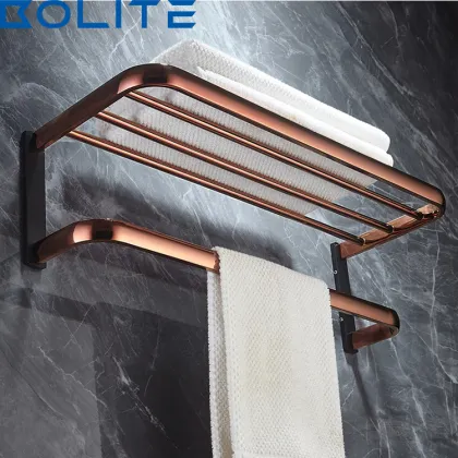 Customized Rose Gold All Copper Towel Rack - Manufacturer's Bathroom Pendant Towel Rack