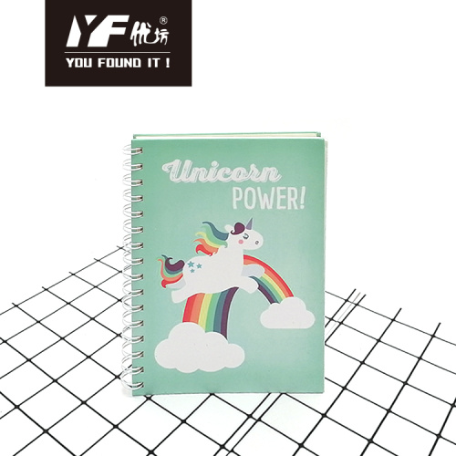 Notebook Holder Custom cartoon unicorn cover A5 spiral coil notebook Factory