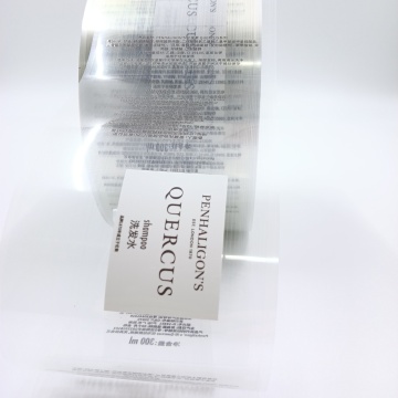 Pelekat label botol kosmetik dengan logo