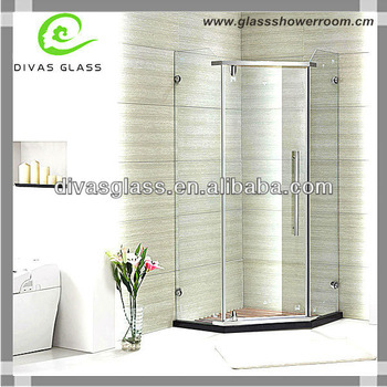 Decorative glass shower screen