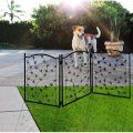 Leaf Design Metal Pet Gate Indoor Dog Fence