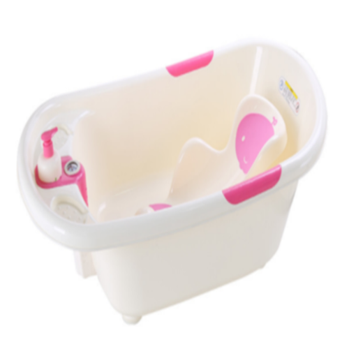 Infant Plastic Bathtub With Thermometer&Bathbed