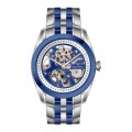 Men's Eye-catching Leather Skeleton Waterproof Watch