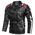 Mens PU Leather Biker Jacket High Quality Custom