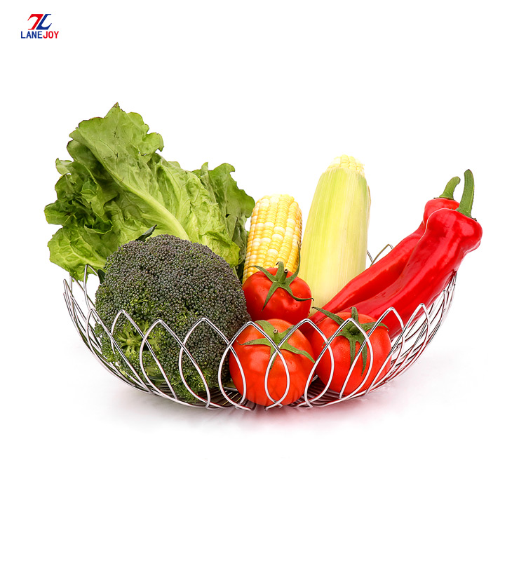 Stainless Steel Metal Wire Fruit-Vegetable Storage Basket