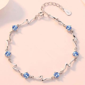 Hot Sale High Quality Plated Silver Zirconia Bracelets for Women