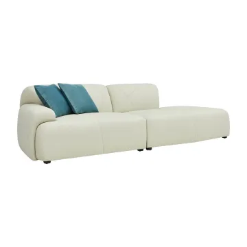 Light luxury leather sofa modern living room