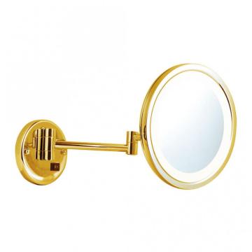 PVD Gold lighted wall mirror