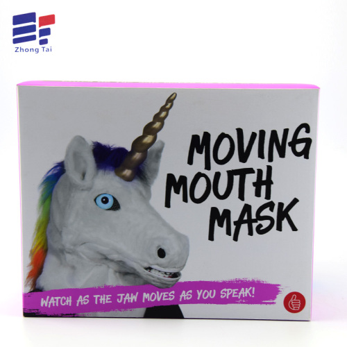 Color paper box for packaging mask