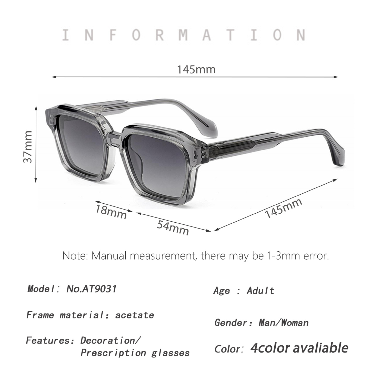 Customizable Acetate Frame sunglasses