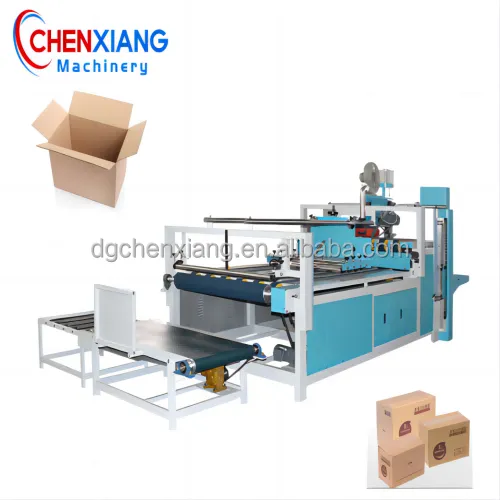 Semi-Auto Carton Box Making Folding Gluing Machine for Corrugated Sheets