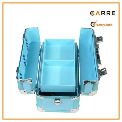 aluminum cosmetics makeup organizer box