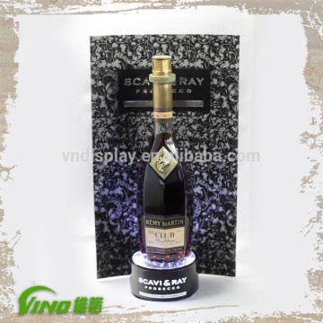 bottle glorifiers led light base , acrylic wine rack with light , bottle glorifier with battery chargeable