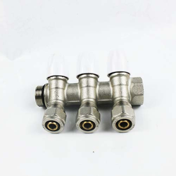 16mm Brass Manifold Gate Valve with 5-Hole Connection for Hot Water PEX System