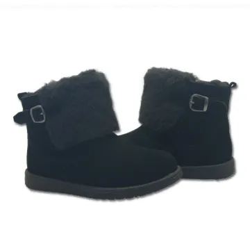 Women winter warm snow leather ankle fur boots