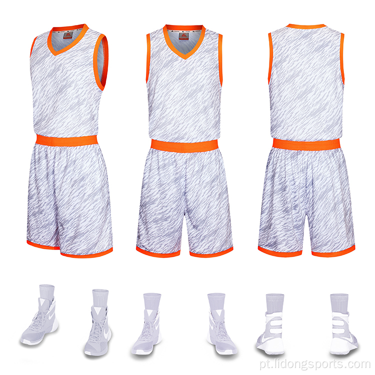 Jersey de basquete por atacado Sublimação de vestuário de basquete