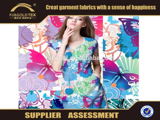 FULLGOLD Digital Print Textile FDY Fabric Making Women Clothing