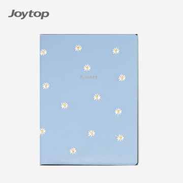 Joytop Daisy Floral Daisy Embroidered Pu Leather B5 Planner Planner Notebook