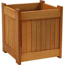 Square Wooden Flower and Herb Pot for Garden