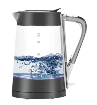 Special Chrome Transparent Handle Color Paint Glass Kettle