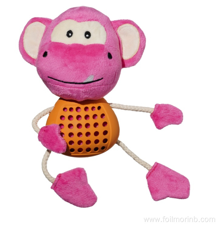 natural rubber monkey shaped latex feeder dog toys