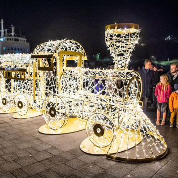 Wholesale Custom Waterproof 3D Train Christmas Motif Rope Light from China Manufacturer