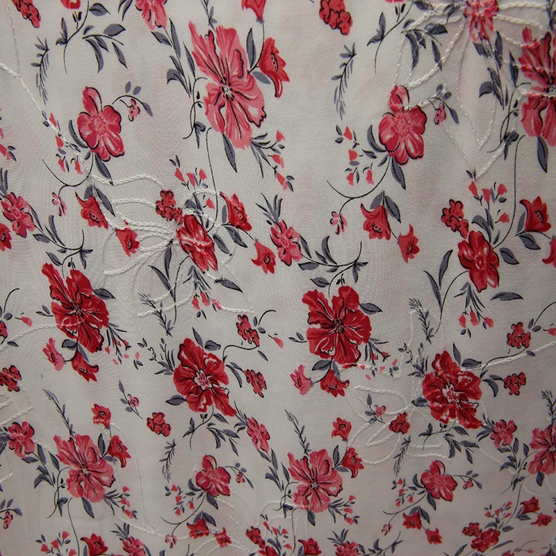 30s rayon print with embordiery