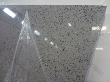 Light Gray Engineered Drusy Quartz Slabs Grey Mirror Quartz Slabs From Kkr