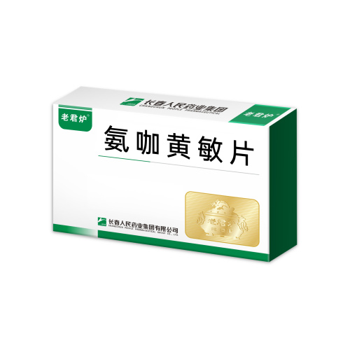 Comprimidos de paracetamol, cafeína, bezoar de vaca artificial y maleato de clorfenamina