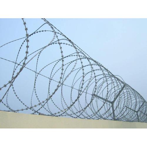 Razor barbed wire fencing