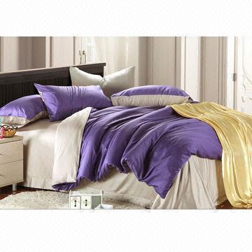 4-piece high-end luxury cotton sateen bedding set, long stapled cotton