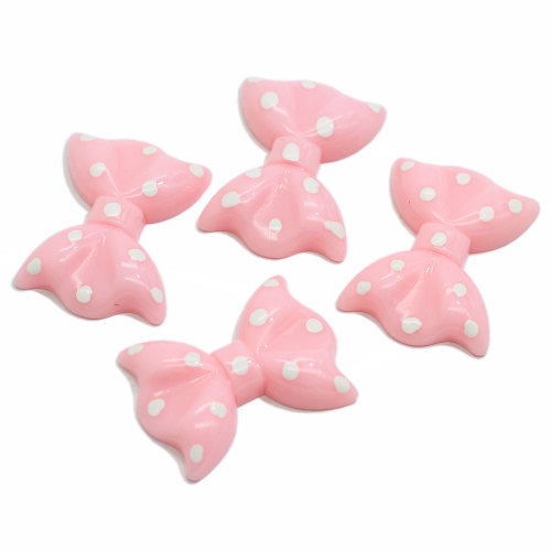 Hot Selling Flat back Pink Bowknot Shaped Resin Cabochon For Handmade Craft Decoration Beads Charms