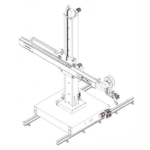 Columna de soldadura automática y pluma (guía cuadrada)