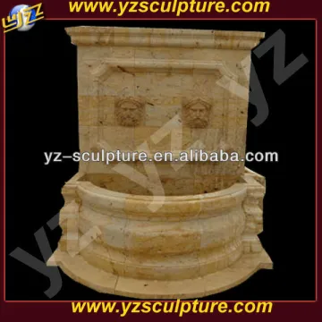yellow marble garden water wall fountain for sale