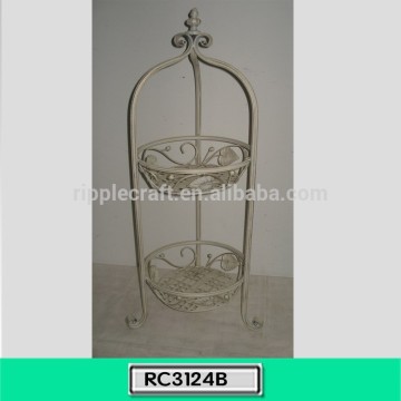 Popular Metal Storage 2-tier Basket Holder