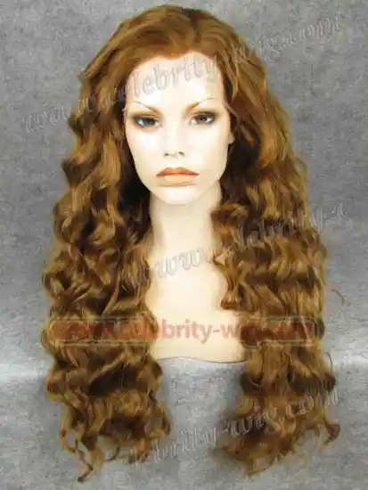 Ginger Blonde Elegant Wavy Synthetic Lace Front Wi