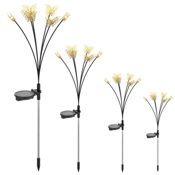 2024 Solar Garden Lights: 4 Assemblies, 6 Butterfly Lights for Outdoor Decoration