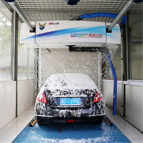 Hombre lavado de esponja de coche limpieza automática generar ai