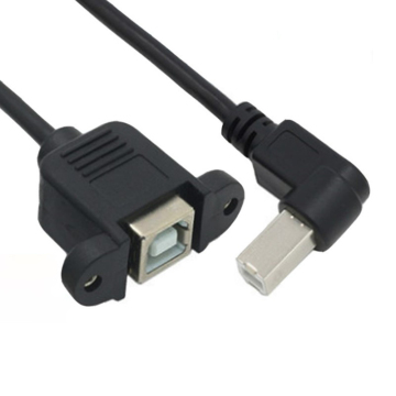 USB B miring ke kanan ke kabel pemasangan betina