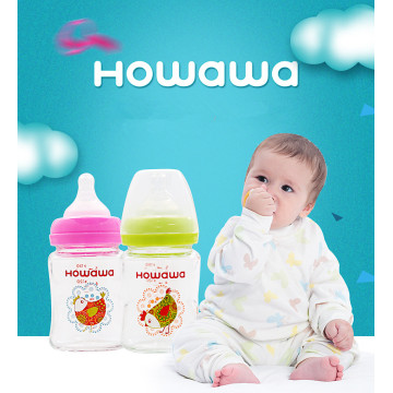 5oz Botol Pemakanan Bayi Kaca Tanpa Pemegang