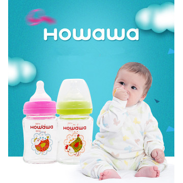 5oz Kaca Botol Makan Bayi Tanpa Tangani