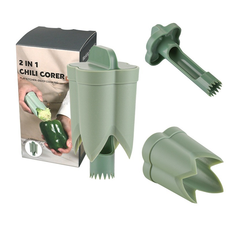 ABS Pepper Corer and Seed Remover Tool Vegetable Core Remover Kitchen Gadget