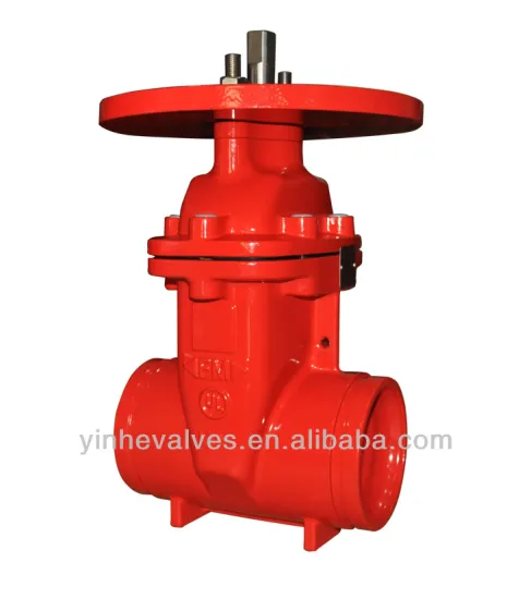 FM UL Approved Resilient Seated NRS Type Groove to Groove Ends Gate Valve