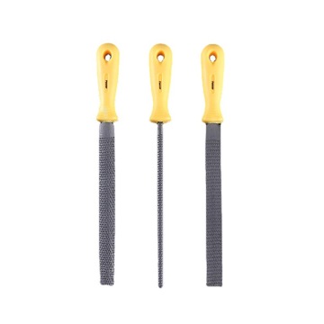 Set di file in legno da 8 pollici - set di file in legno a tre pezzi con manico giallo